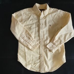 Kids Ralph Lauren Light Yellow Oxford Button-Down Shirt Size 8